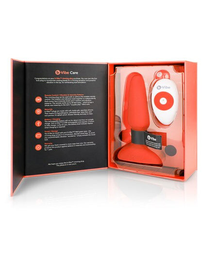 b-Vibe Rimming 2 Rechargeable Rotating & Vibrating Plug with Remote
