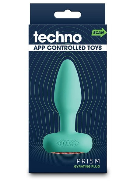NS Novelties Techno Prism Gyrating Anal Plug - Teal