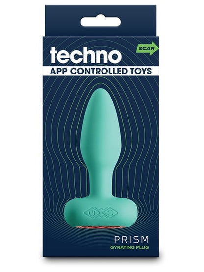 NS Novelties Techno Prism Gyrating Anal Plug - Teal