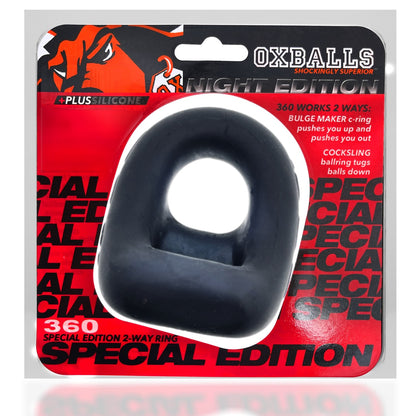 Oxballs 360 2-Way Cockring + BallSling Special Edition - Night Black