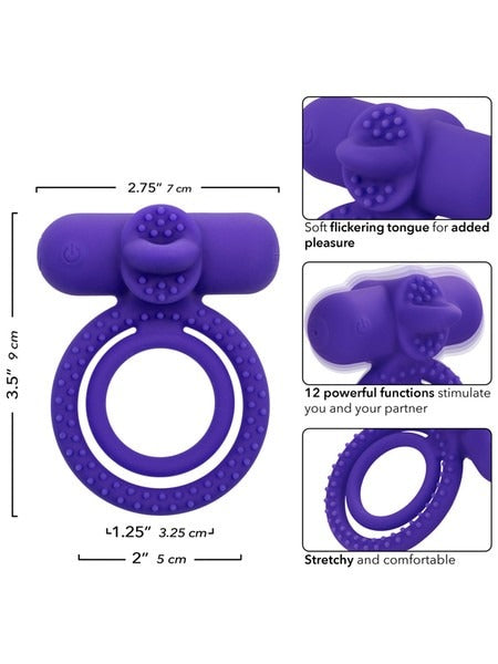 Calexotics Dual Climaxer Rechargeable Vibrating Cock Ring