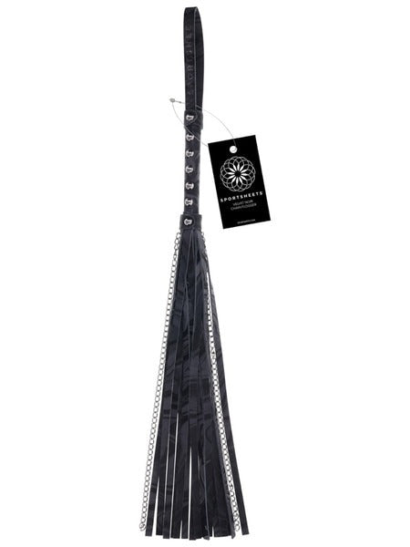Sportsheets Sex & Mischief Velvet Noir Chain Flogger