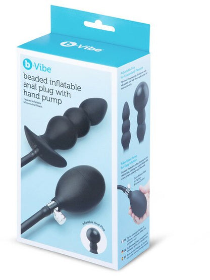 b-Vibe Beaded Inflatable Anal Plug with Hand Pump