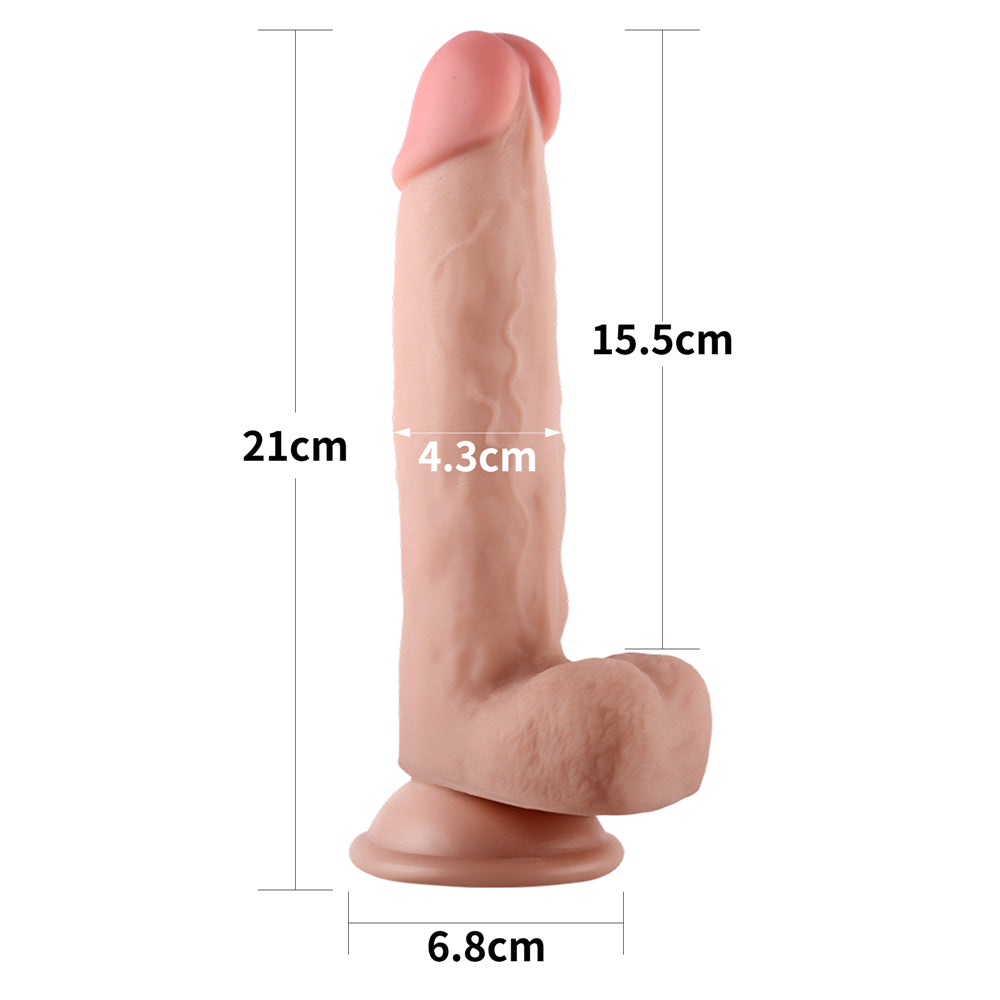 Lovetoy Products Sliding-Skin Dual Layer 8" Dong