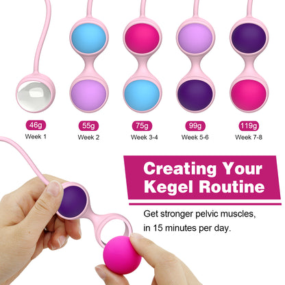 y.Love Lorinda-Fit Interchangeable Weighted Mixed Kegel Ball Training Set