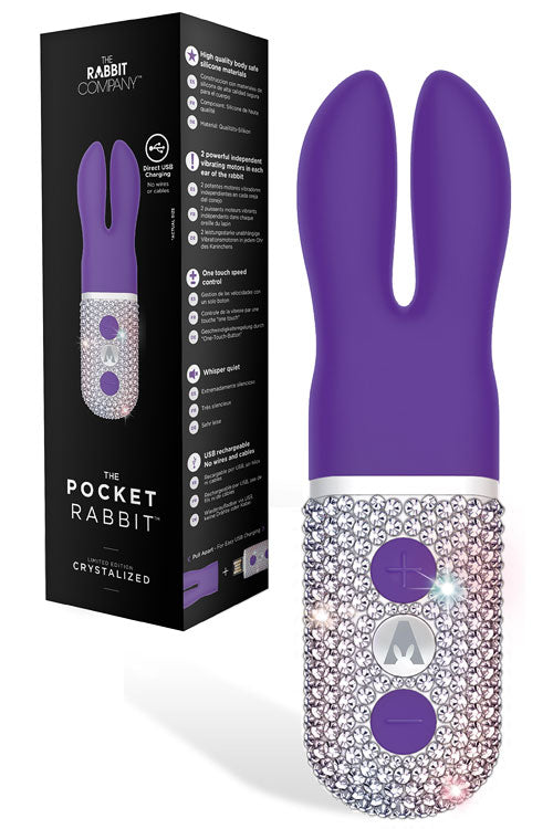 The Rabbit Company Rechargeable Crystalized Pocket Rabbit - Purple