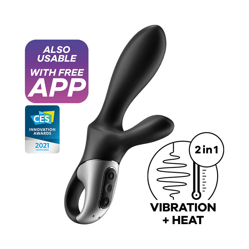 Satisfyer Heat Climax + Anal Vibrator with App Control - Black