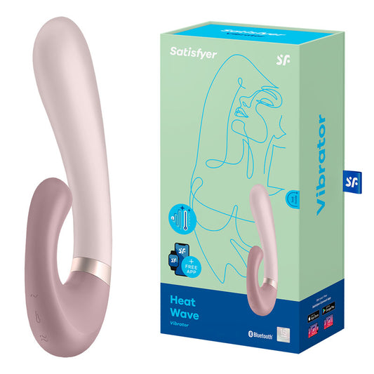 Satisfyer Heat Wave Rechargeable Heated Vibrator with App Control - Mauve