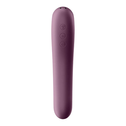 Satisfyer Dual Kiss Rechargeable Air Pulse Vibrator - Purple