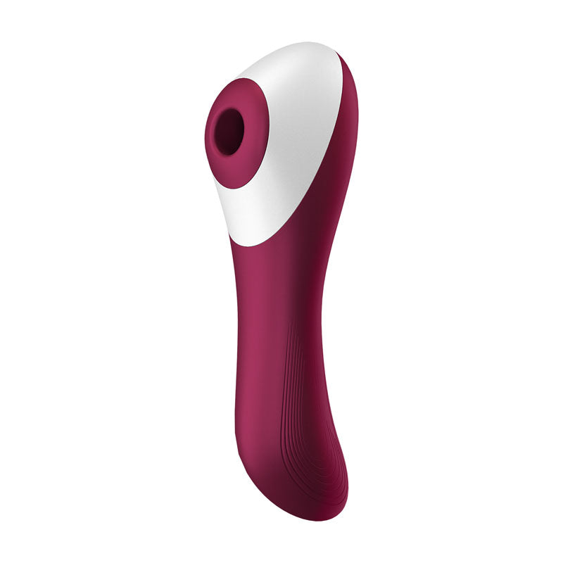 Satisfyer Dual Crush Rechargeable Air Pulse Vibrator - Deep Red