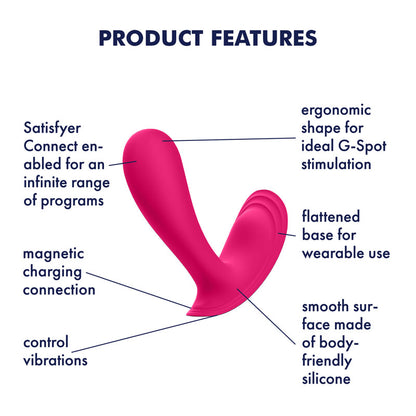 Satisfyer Top Secret Wearable Vibrator with App Control - Pink