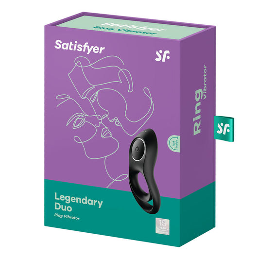 Satisfyer Legendary Duo Rechargeable Cock Ring - Black