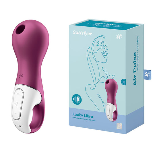 Satisfyer Lucky Libra Rechargeable Air Pulse Stimulator + Vibration - Plum