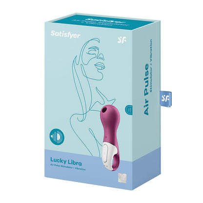 Satisfyer Lucky Libra Rechargeable Air Pulse Stimulator + Vibration - Plum