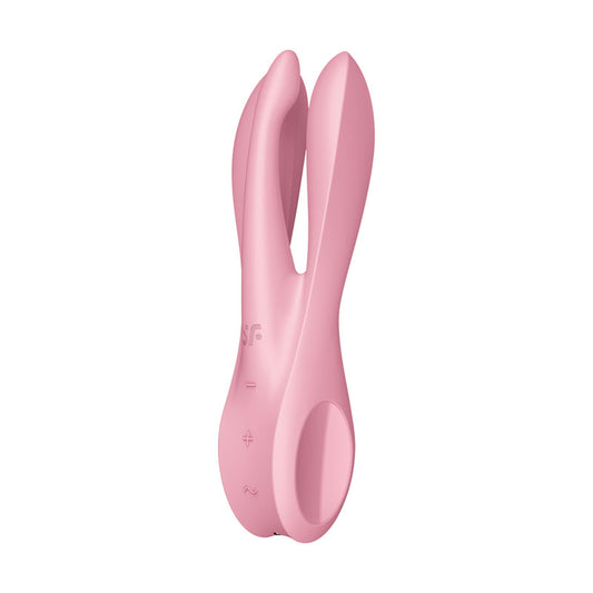 Satisfyer Threesome 1 Triple Head Rechargeable Vibrator - Pink