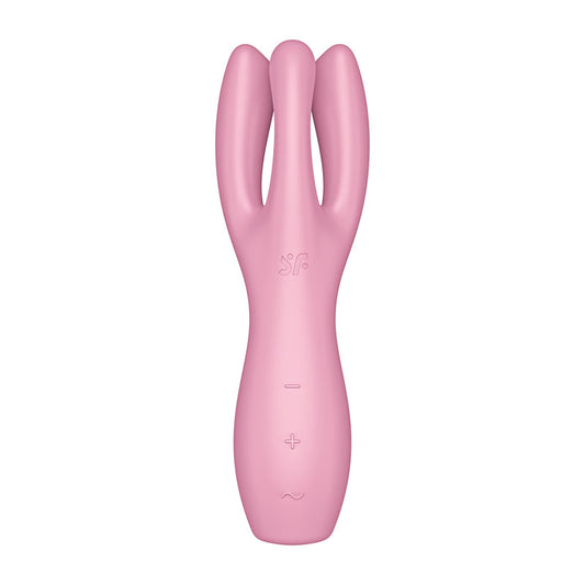 Satisfyer Threesome 3 Triple Head Rechargeable Vibrator - Pink