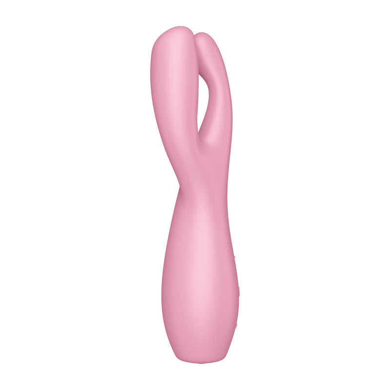 Satisfyer Threesome 3 Triple Head Rechargeable Vibrator - Pink