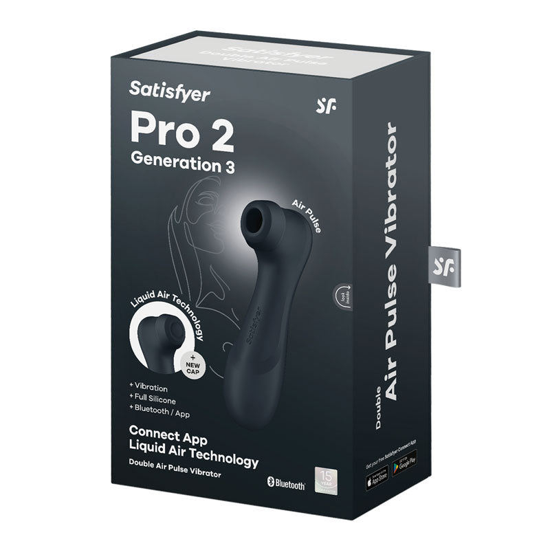 Satisfyer Pro 2 Generation 3 Rechargeable Air Pulse Clitoral Stimulator + Vibration with App Control