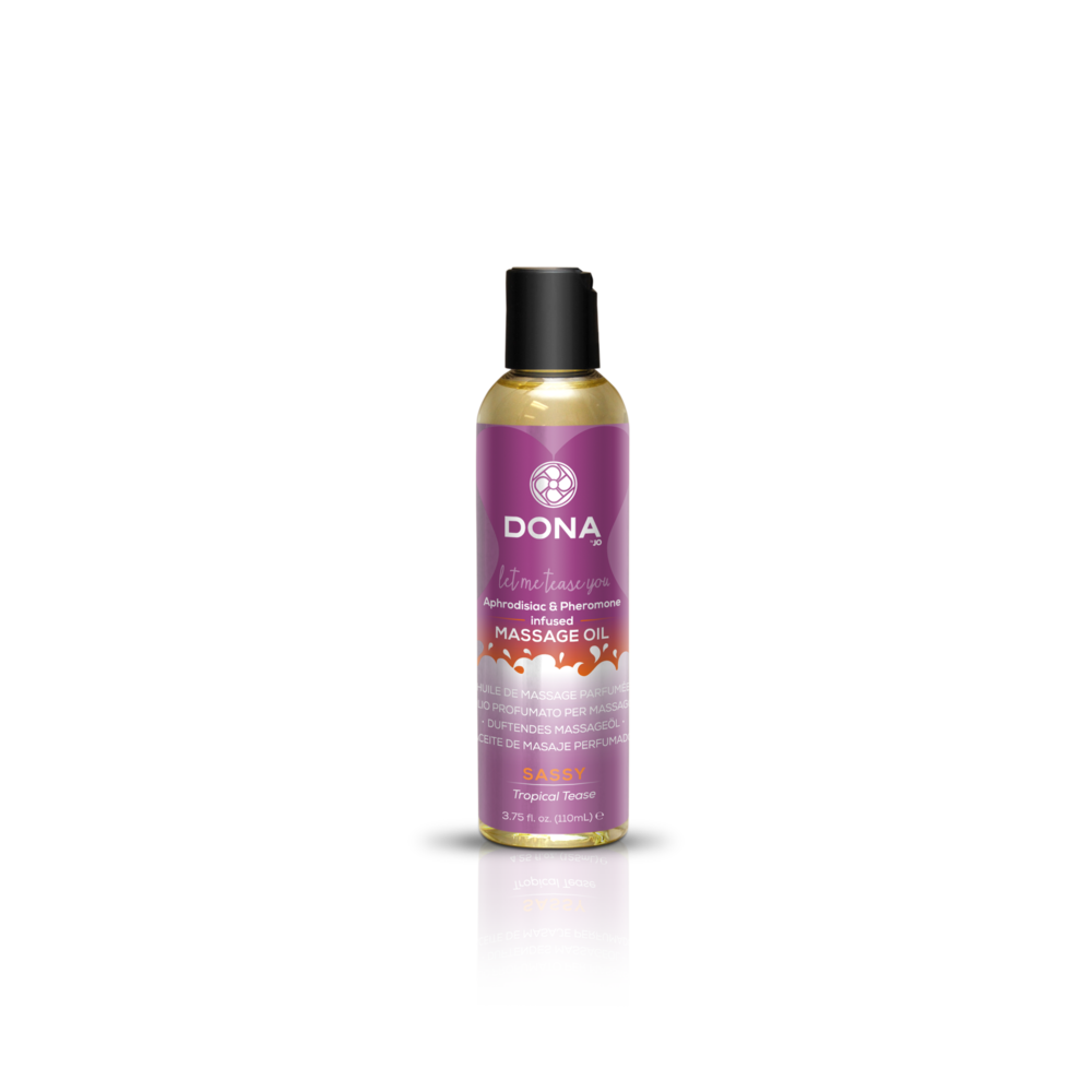 Dona Aphrodisiac &amp; Pheromone Infused Scented Massage Oil 110ml - Sassy: Tropical Tease