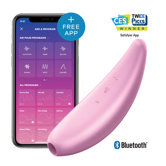 Satisfyer Curvy 3+ Air Pulse Stimulator + Vibration with App