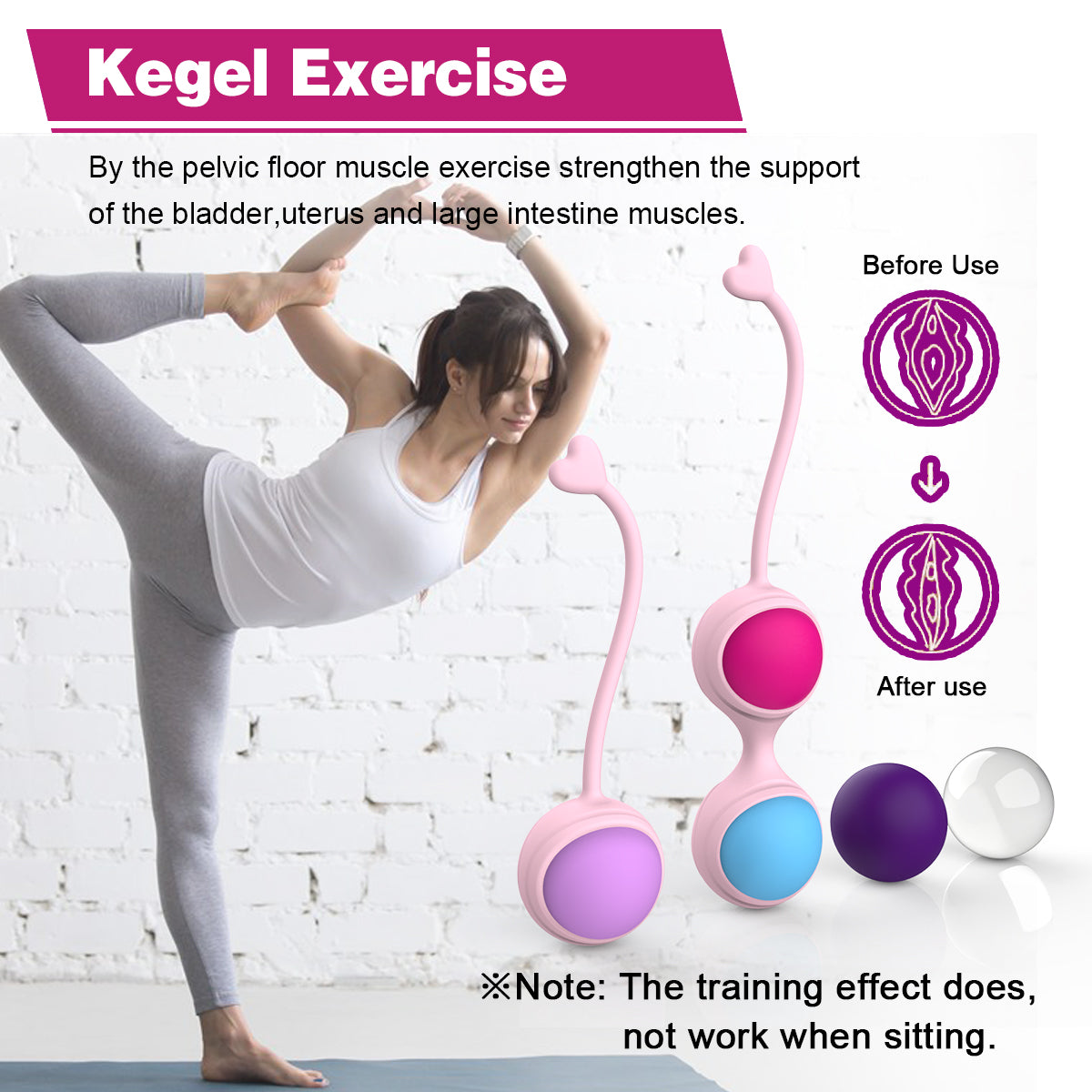 y.Love Lorinda-Fit Interchangeable Weighted Mixed Kegel Ball Training Set
