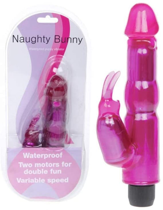 Baile Multi-Speed Naughty Bunny Rabbit Vibrator - Pink &amp; Light