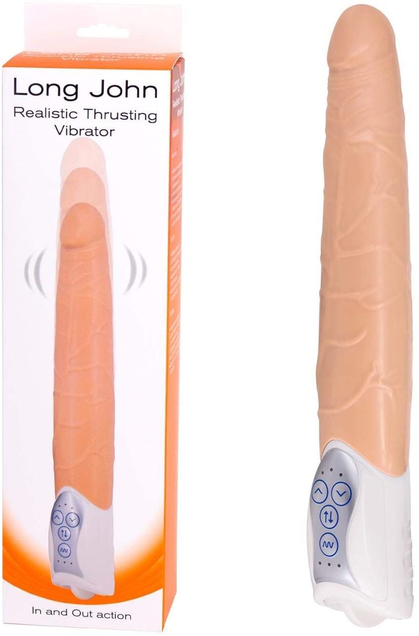 Seven Creations Long John Realistic Thrusting Vibrator - Light