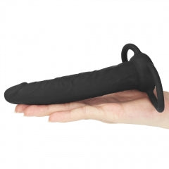 Lovetoy Products Silicone Fantasy Double Prober Cock Ring - Black