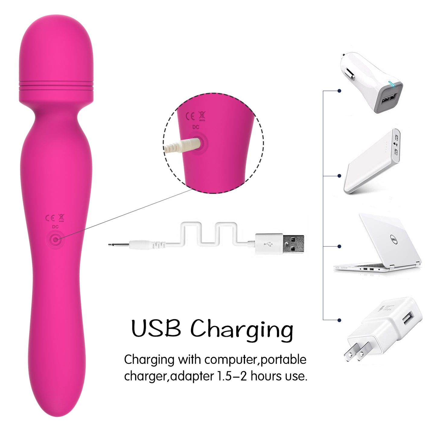 y.Love Angus Powerful Rechargeable Wand Vibrator