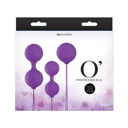 NS Novelties Luxe O' Weighted Kegel Balls - Purple