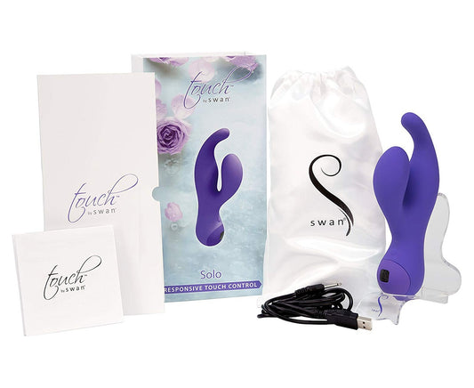 Swan Touch Solo Rechargeable Vibrator - Purple