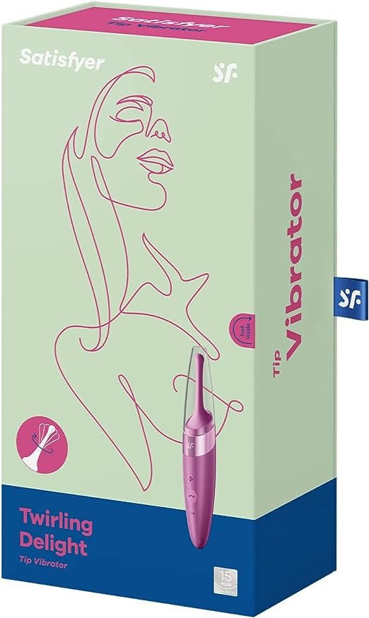 Satisfyer Twirling Delight Rechargeable Tip Vibrator - Berry Red