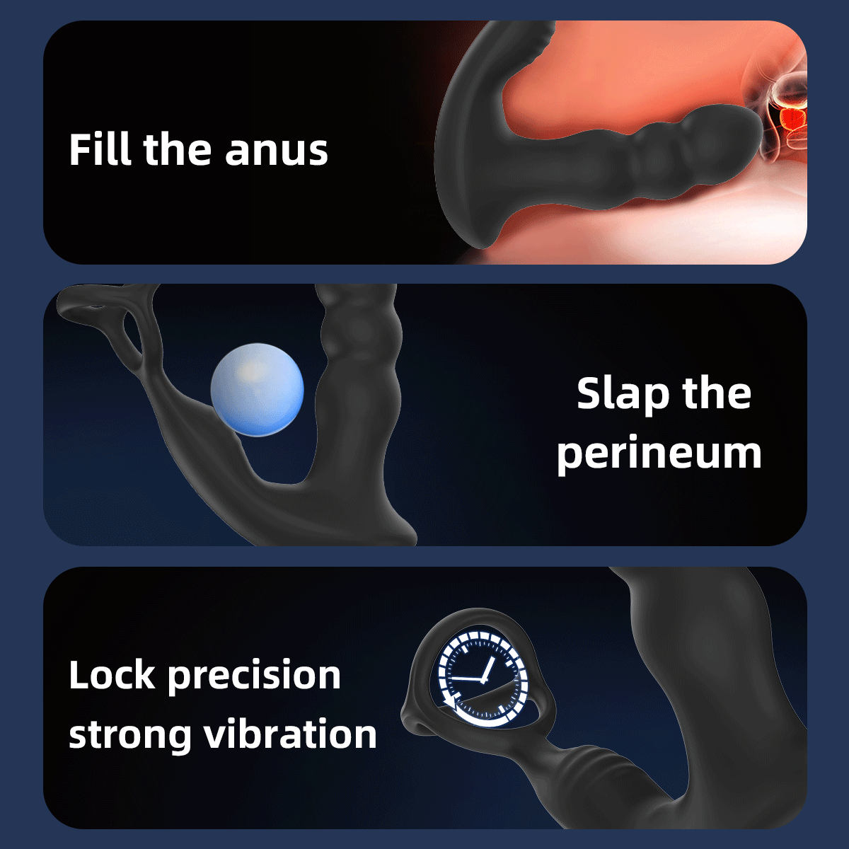 y.Love 360 Rotating Prostate & Perineum with Cock Ring & Remote Control