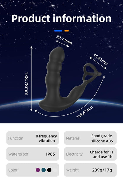 y.Love 360 Rotating Prostate & Perineum with Cock Ring & Remote Control