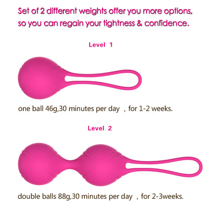 y.Love Julia-Fit 2pc Dewdrop Weighted Kegel Set 2pc