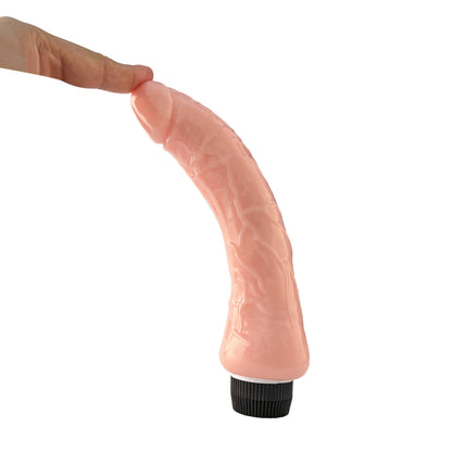 Lance's Cock QSDZ-009 Ultra Realistic Vibrating 8.9'' Dildo - Light