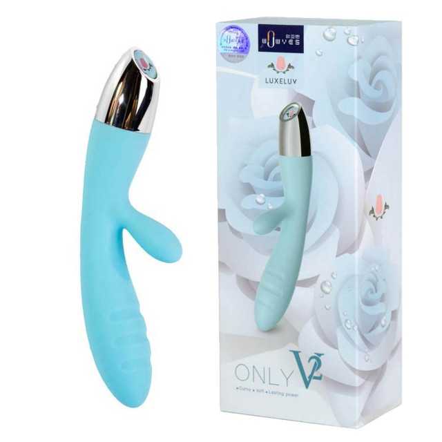 WowYes Luxeluv Only V2 Rechargeable Rabbit Vibrator - Pastel Blue