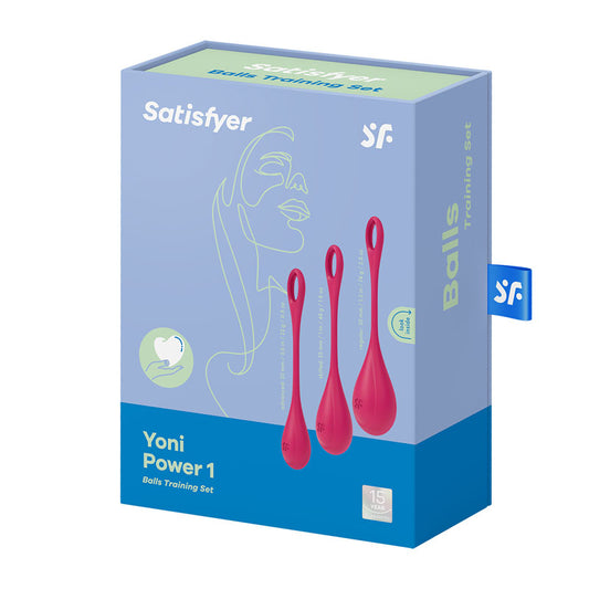 Satisfyer Yoni Power 1 Kegel Balls 3pc Training Set - Red