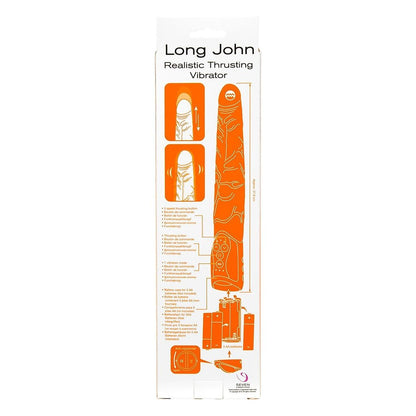 Seven Creations Long John Realistic Thrusting Vibrator - Light