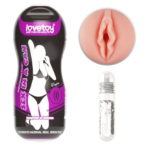 Lovetoy Products Sex In A Can Stamina Tunnel Masturbator  - Vagina - Purple Can