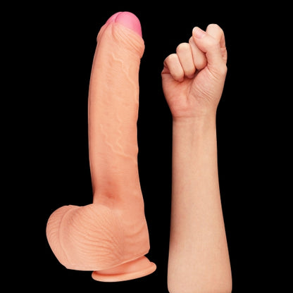 Lovetoy Products Dual Layered Silicone 11" Nature Cock - Light