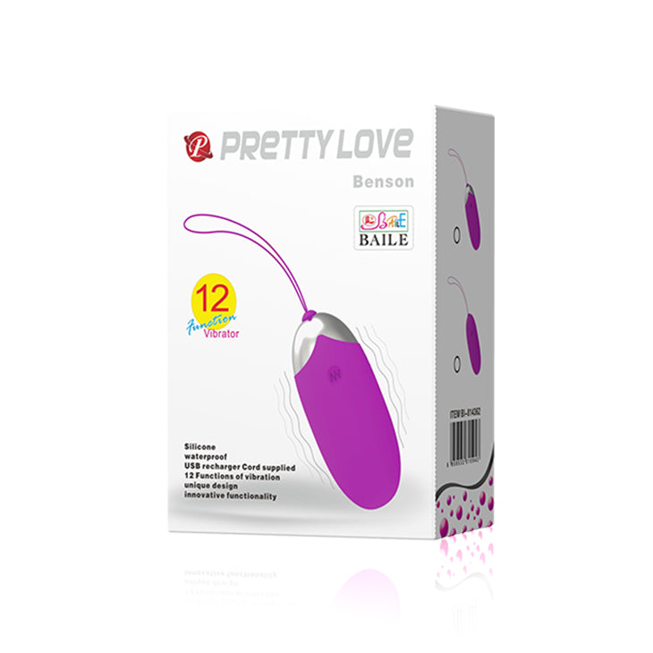 Pretty Love by Baile Rechargeable Vibrating Egg Benson - Purple