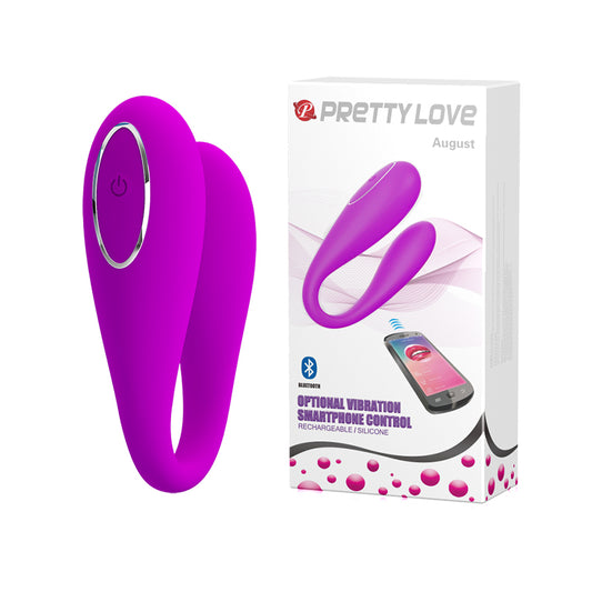Pretty Love by Baile Rechargeable Couples Vibrator with App Control August - Purple
