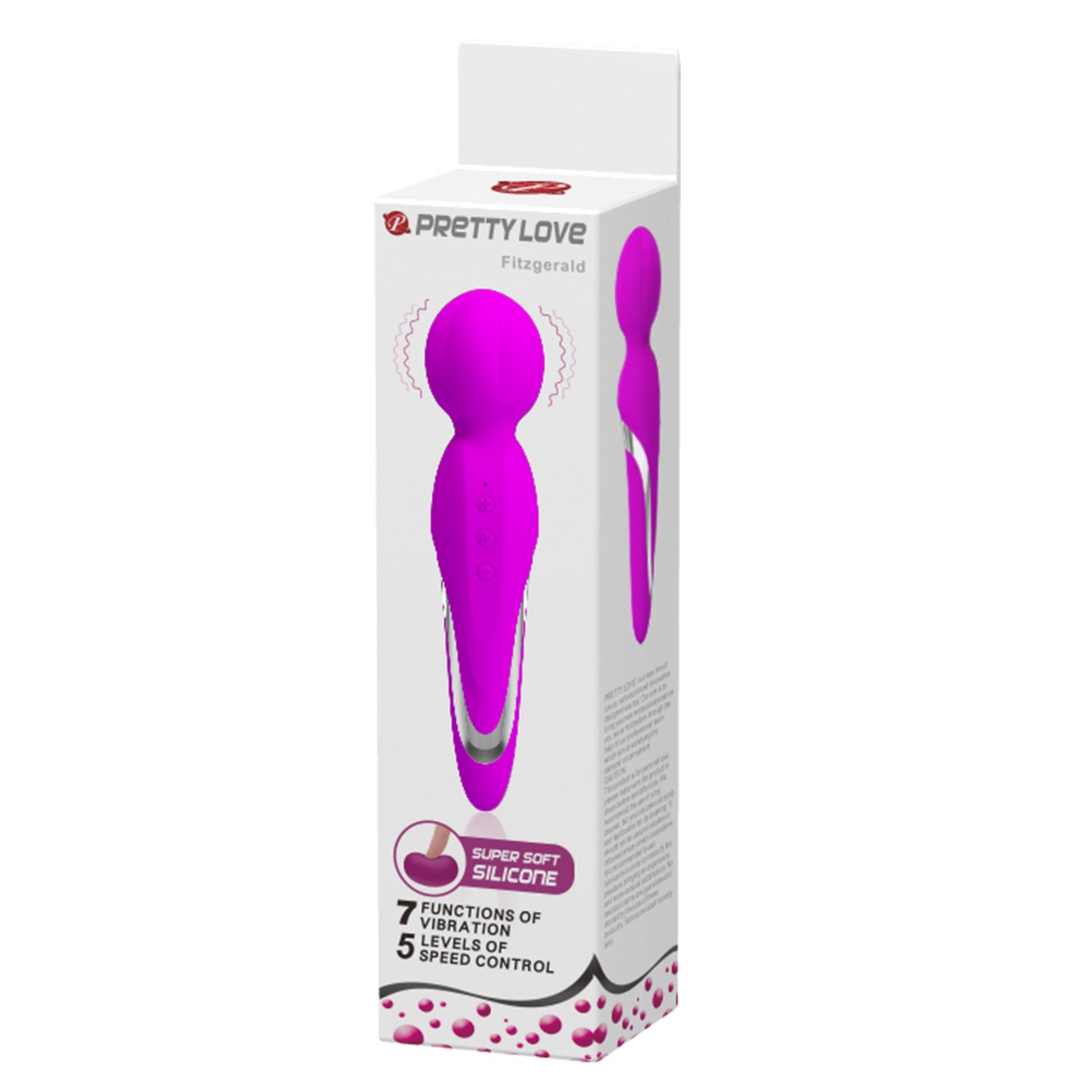 Pretty Love Fitzgerald Silicone Rechargeable Wand Massager