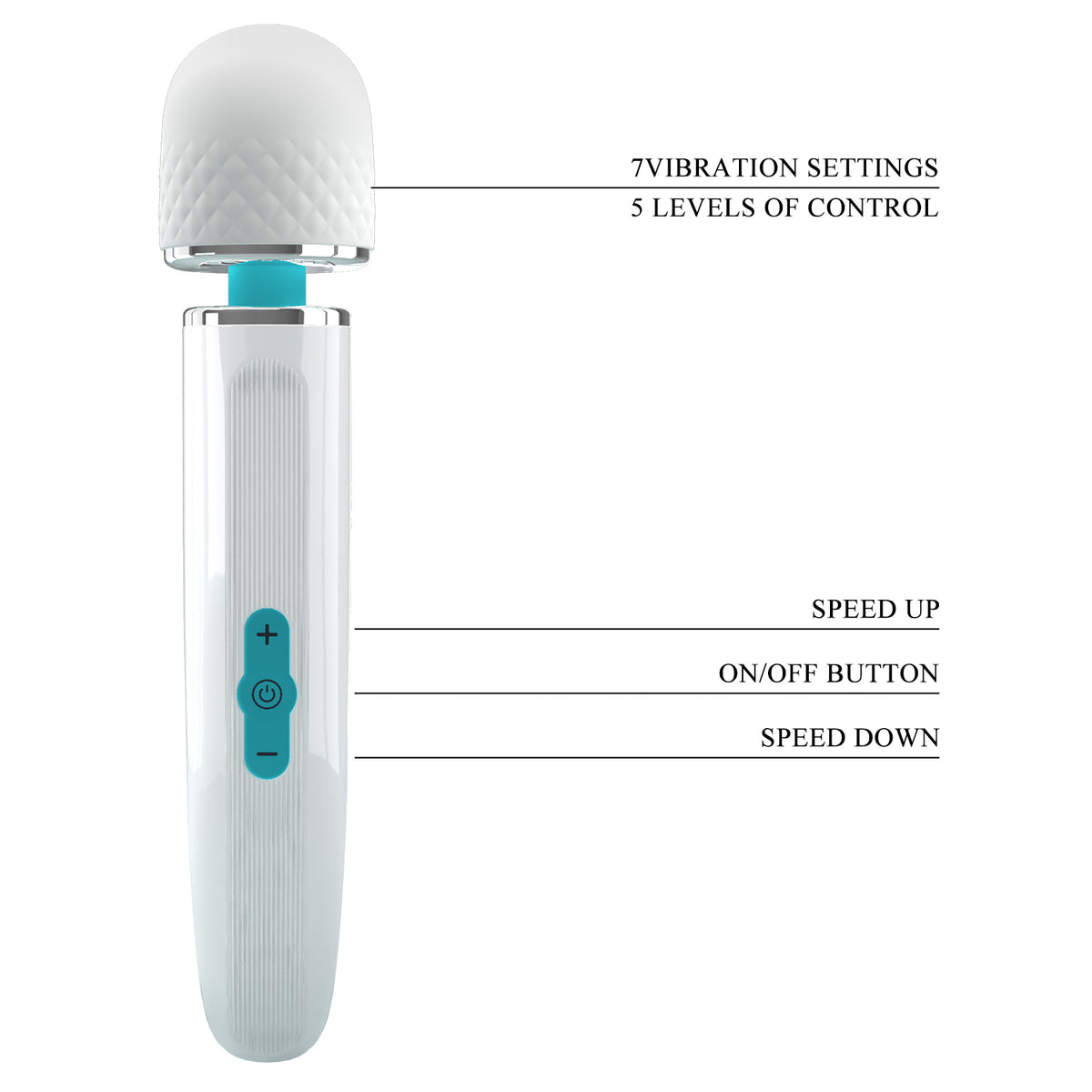 Pretty Love Azlins Powerful Silicone Rechargeable Massager