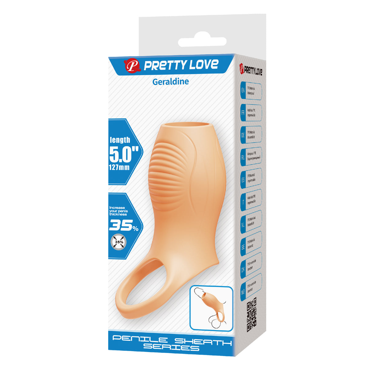 Pretty Love Geraldine Adds Extra Thickness 5" Penis Sleeve