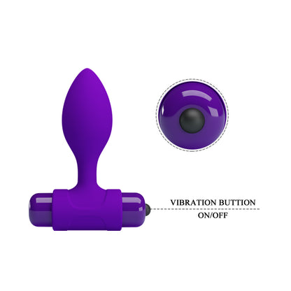 Pretty Love by Baile Vibra Vibrating Butt Plug - Purple