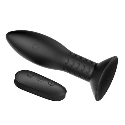 Mr Play by Baile Rechargeable Vibrating Rotation Beads Anal Plug with Remote