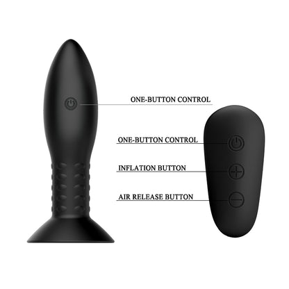 Mr Play by Baile Rechargeable Vibrating Rotation Beads Anal Plug with Remote