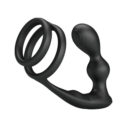 Pretty Love Marshell Vibrating Cock Ring & Butt Plug with Remote Control